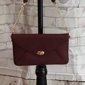 Prive Burgundy clutch purse